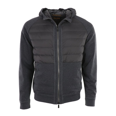 Chirico Hooded Knit Hybrid Bomber in Anthracite