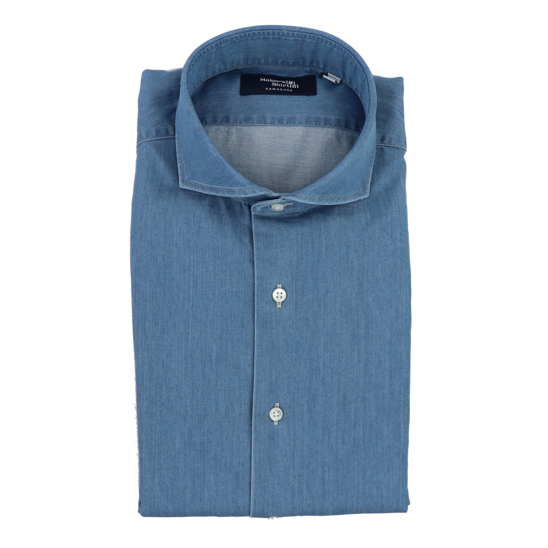 Maker's Luxury Dress Shirt in Denim 18 Maker's Luxury Dress Shirt in Denim 18