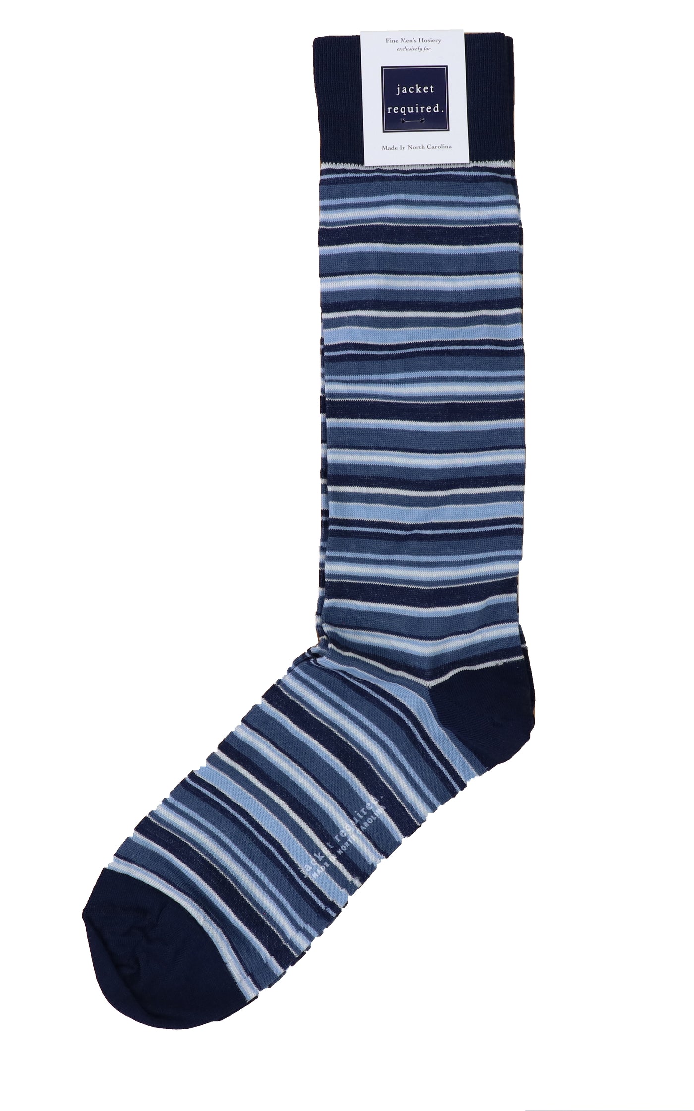 Denim Stripe Mid Calf Socks