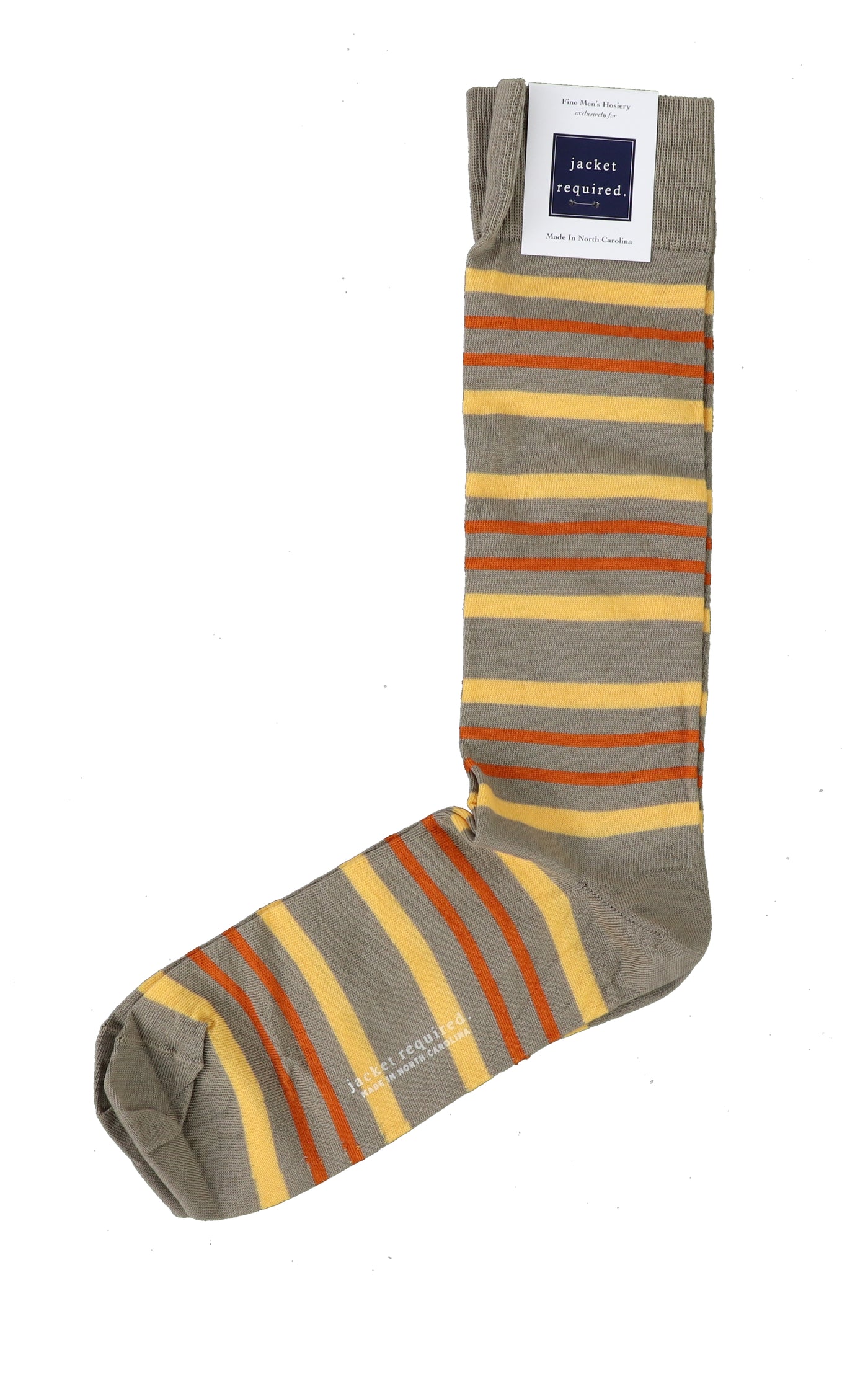 Autumn Khaki Stripe Mid Calf Socks