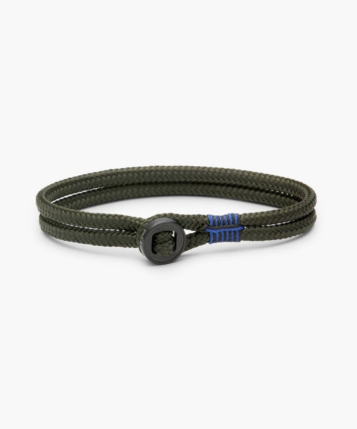 Don Dino Rope Bracelet in Army/Black