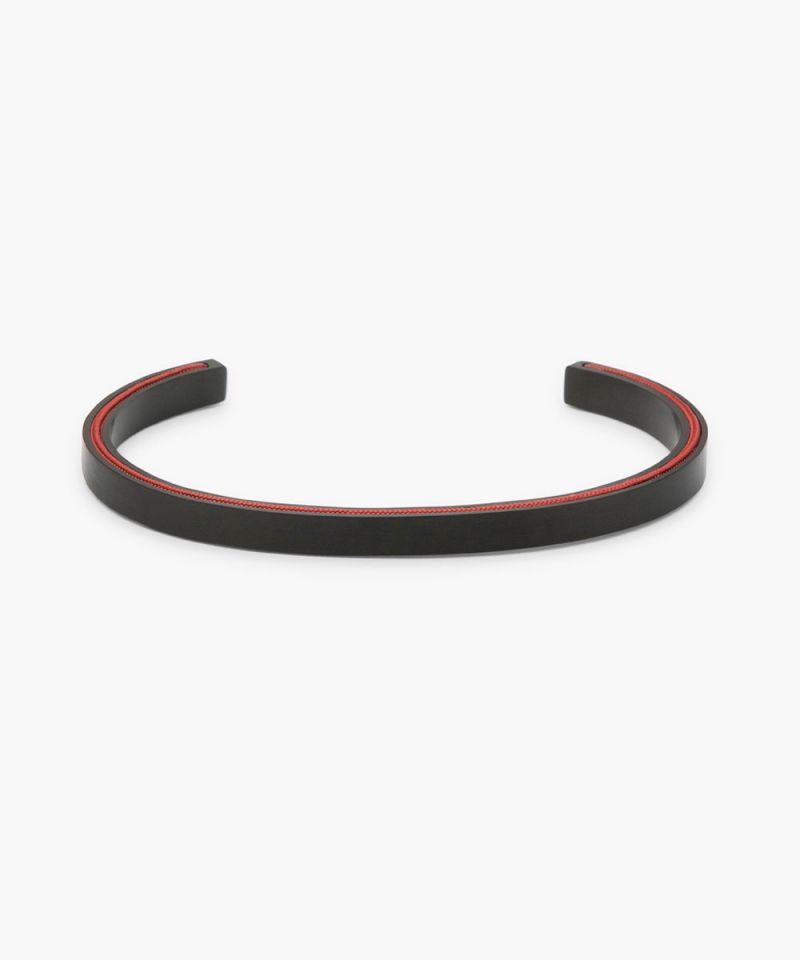 Navarch Side Cuff Bracelet in Brick Red/Black