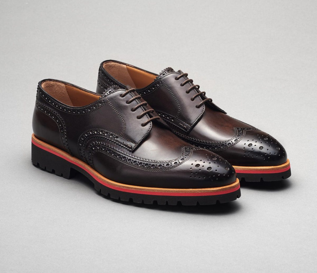 NEW SCARPE DI BIANCO men\'s sc533 deco nero fondente shoes in black Di Bianco Bersano Nero Fondente Oxford | Artisanal Italian  main image 4