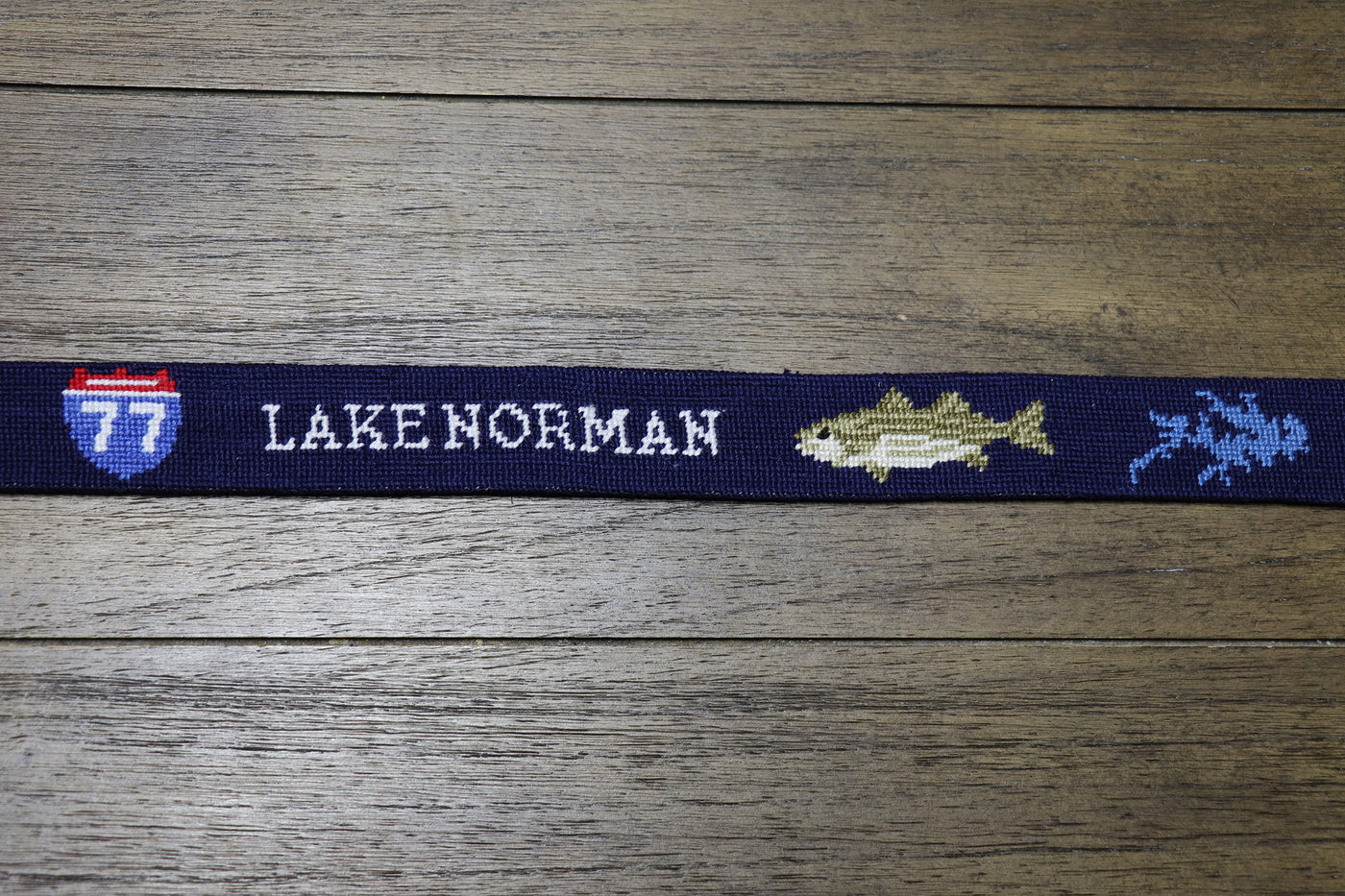 Lake Norman Life Needlepoint Belt