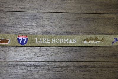 Lake Norman Life Needlepoint Belt