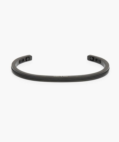 Navarch Cuff Bracelet 4mm in Black/Black