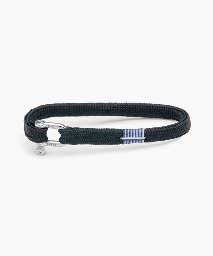 Vicious Vik Rope Bracelet in Navy/Silver